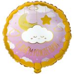 Шар К (18"/46см) РУС ДР Детские Грезы розовый фон