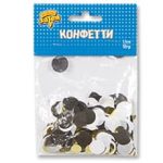 Конфетти Круги тишью, фол Золот/Чер 10грG