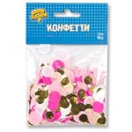 Конфетти Круги тишью, фол Роз/Золот 10грG