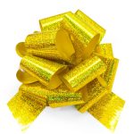 Бант Шар, Золото, Голография, 21 см, 1 шт.