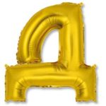 Шар К БУКВА Д 14" Gold
