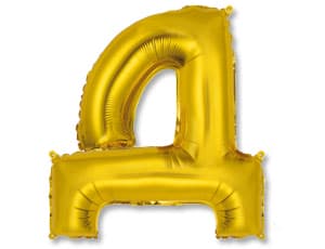 Шар К БУКВА Д 14" Gold