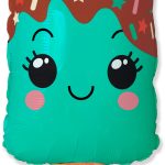 Шар (13''/33 см) Мини-фигура, Счастливое эскимо, Мятный, 1 шт.
