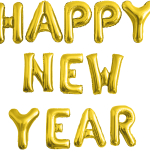 Набор шаров-букв (16"/41 см) Мини-, Надпись "Happy New Year", Золото в упаковке 1 шт.