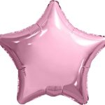 Шар (21"/53 см) Звезда, Нежно-розовый, 1 шт.