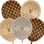 Шар (12''/30 см) Вспоминая LV, Ассорти, пастель, 5 ст, 25 шт.