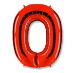 Шар Г ЦИФРА 0 40" Red