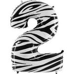 Шар Г ЦИФРА 2 40" Zebra