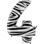 Шар Г ЦИФРА 4 40" Zebra
