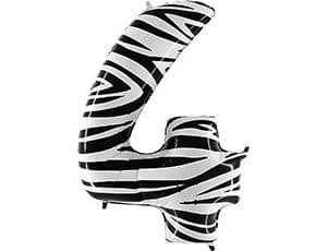 Шар Г ЦИФРА 4 40" Zebra