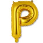 ШАР К БУКВА Р 14" Gold