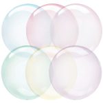 Шар К (18''/46 см) Сфера 3D, Deco Bubble, Ассорти, Кристалл, 1 шт.