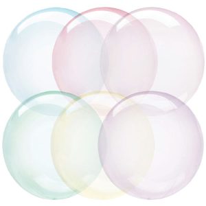 Шар К (18''/46 см) Сфера 3D, Deco Bubble, Ассорти, Кристалл, 1 шт.