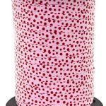 Лента (0,5 см х 500 м) Красные точки, Розовый, 1шт