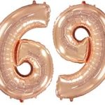 Шар Ф ЦИФРА 6/9 40" Rose Gold