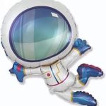 Шар (14''/36 см) Мини-фигура, Космонавт в невесомости, 1 шт.