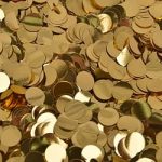 Конфетти фольга, Круги, Золото, 1 см, 50 гр