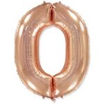 Шар Ф ЦИФРА 0 40" Rose Gold