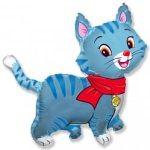 Шар Фигура Любимый котенок Синий (32''/81 см) 1 шт