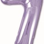 Шар (40"/102 см) Цифра, 7 Slim, Сиреневый, 1 шт. в упак.