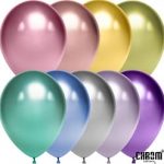 Шар (12"/30 см) Ассорти, 9 цветов, хром, 50 шт.