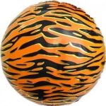Шар (18''/46 см) Круг, Анималистика, Пятнистый окрас, Тигр, 1 шт.