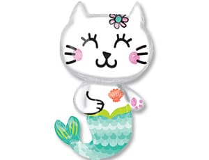 ШАР ФИГУРА/P35 Котенок-Русалка,1шт.