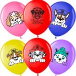 Воздушный Шар (12''/30 см) Щенячий Патруль, Ассорти, пастель, 2 ст, 25 шт.