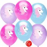 Шар (12''/30 см) Нежный единорог, Ассорти, пастель, 1 ст, 50 шт.