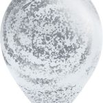 Воздушный Шар (12''/30 см) Морозное граффити, Серебро (005), агат, 25 шт.