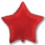 Шар (9''/23 см) Мини-звезда, Красный, 1 шт.