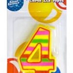 Свеча Цифра 4, Красочная, 7 см, 1 шт.