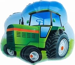 Шар (26"/66 см) Фигура, Трактор, Зеленый, 1 шт.
