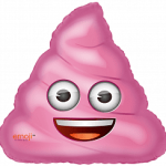 Шар (31"/79 см) Фигура, Мороженое Emoji, Розовый, 1 шт. в упак.