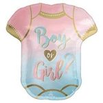Шар А ФИГУРА/P35 Боди Boy or Girl? роз-голуб