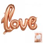 Шар К 39 Надпись "LOVE" розовое золото в упаковке / Love Rose Gold / 1 шт /