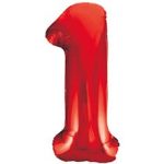Шар К ЦИФРА 1 40" Red
