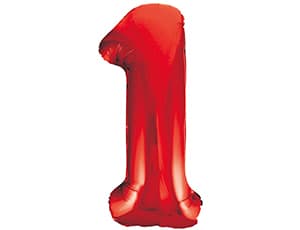 Шар К ЦИФРА 1 40" Red