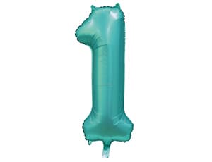 Шар К ЦИФРА 1 40" Сатин Teal