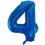 Шар К ЦИФРА 4 40" Blue