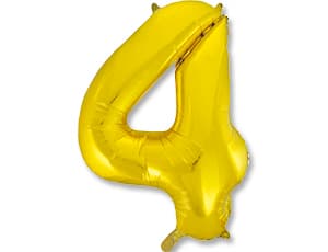 ШАР К ЦИФРА 4 40" Gold