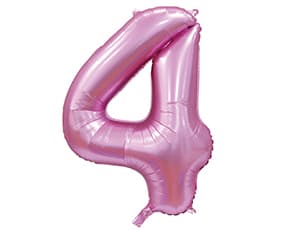 Шар К ЦИФРА 4 40" Сатин Pink