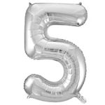 ШАР К ЦИФРА 5 40" Silver