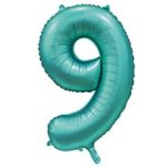 Шар К ЦИФРА 9 40" Сатин Teal