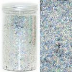 Конфетти фольга Полоски, Серебро, Голография, 250 г.