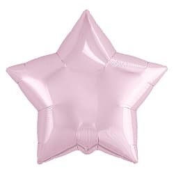 Шар (19''/48 см) Звезда, Нежно-розовый, 1 шт.