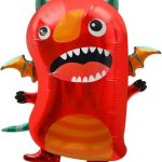Шар (28''/71 см) Фигура, Монстрик Рио, Красный, 1 шт.
