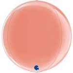 Шар Г (15"/38 см) 3D СФЕРА Б/РИС Металлик Rose Gold