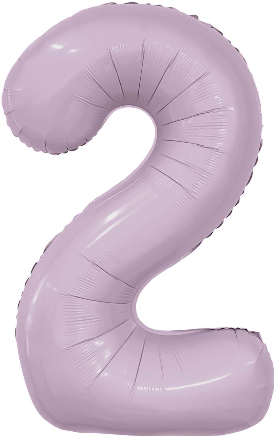 Шар (40''/102 см) Цифра, 2 Slim, Орхидея, 1 шт. в упак.