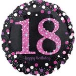 ШАР А 18" HB Sparkling Birthday 18 pink S55